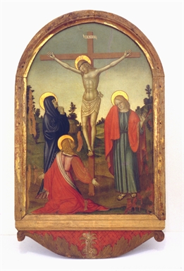 Madonna della Misericordia; Crocifissione di Cristo con la Madonna, san Giovanni evangelista e Santa Maria Maddalena